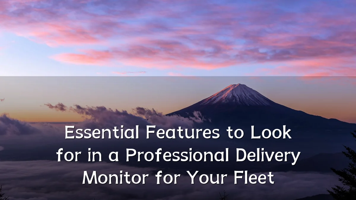 Essential Features to Look for in a Professional Delivery Monitor for Your Fleet