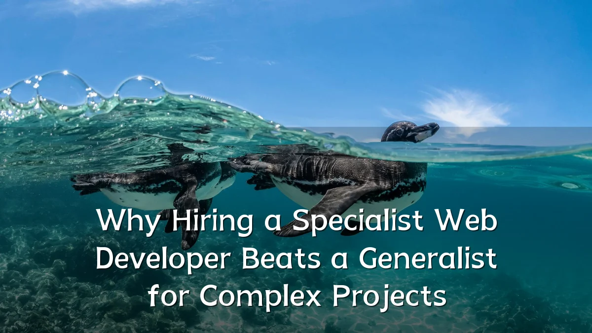 Why Hiring a Specialist Web Developer Beats a Generalist for Complex Projects