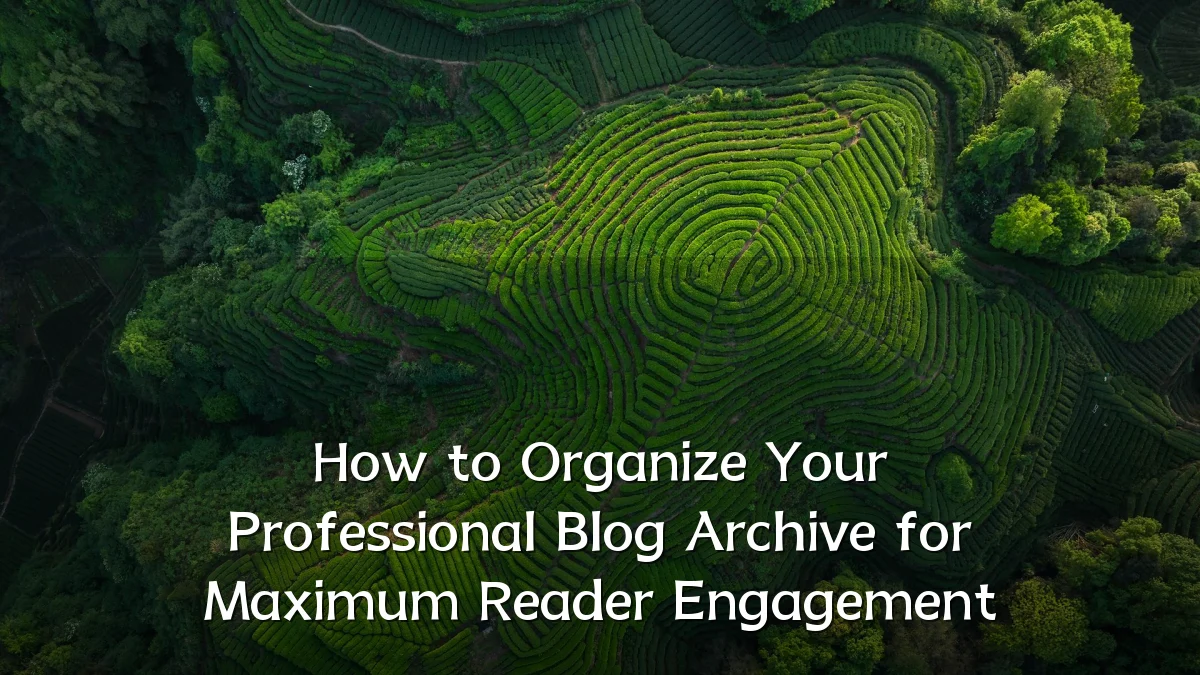 How to Organize Your Professional Blog Archive for Maximum Reader Engagement