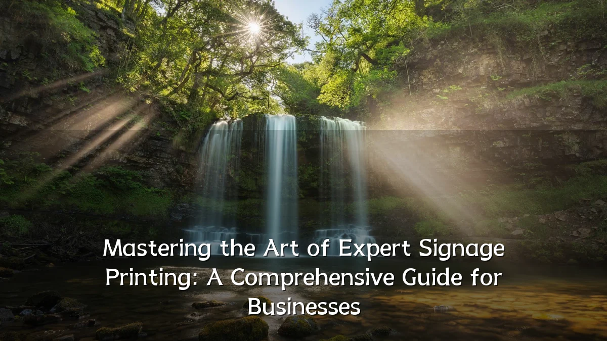Mastering the Art of Expert Signage Printing: A Comprehensive Guide for Businesses